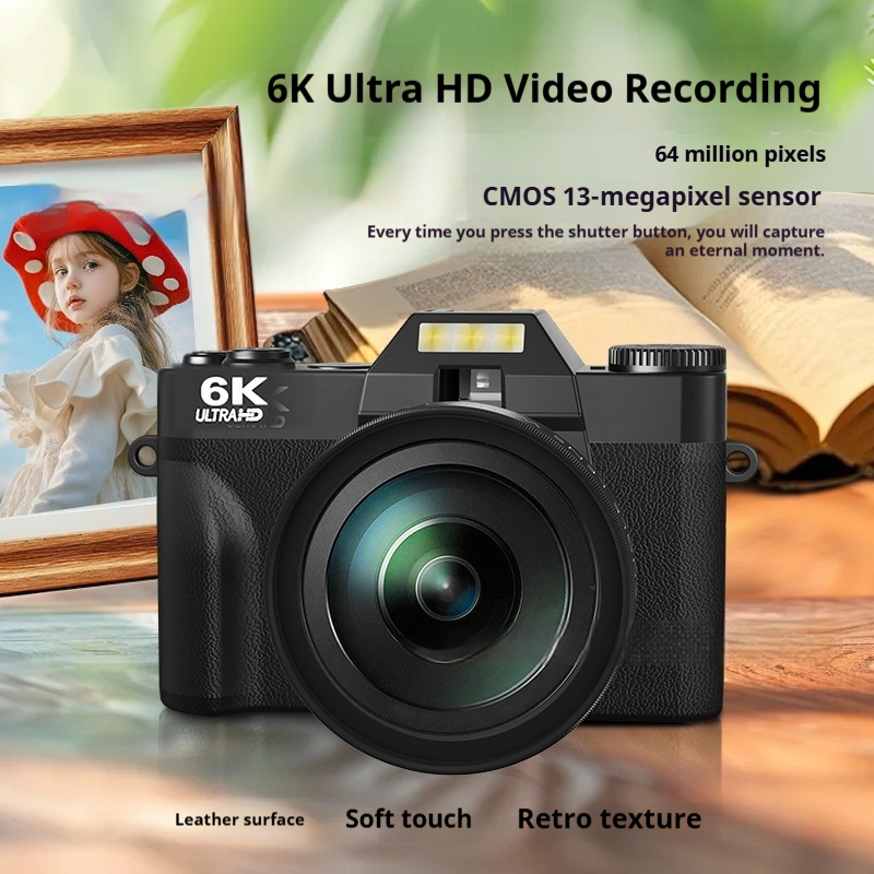 6K HD Digital Camera Mirrorless Camera Retro – Portable