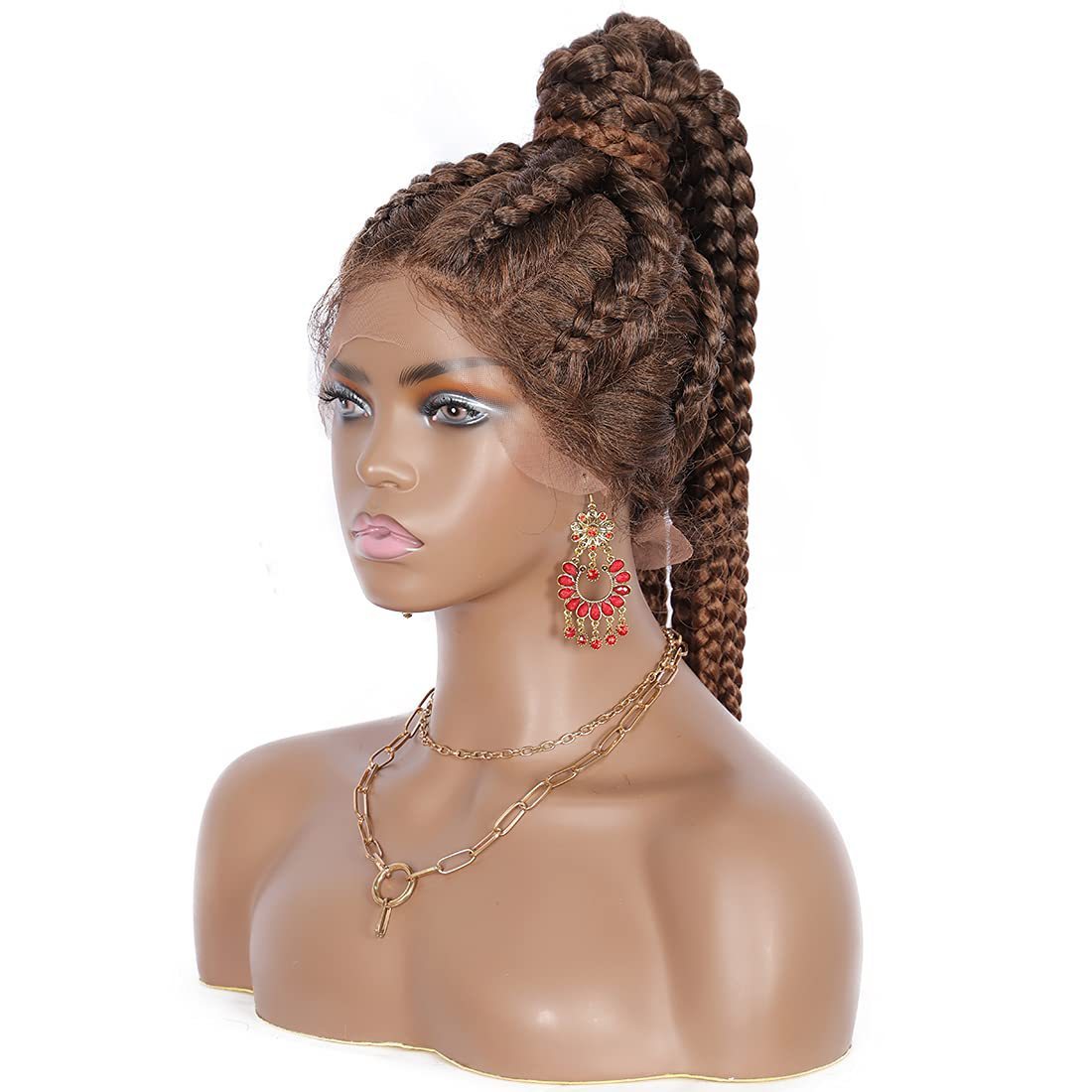 Eight Braids Hand-woven Former Lace Head Cap in black