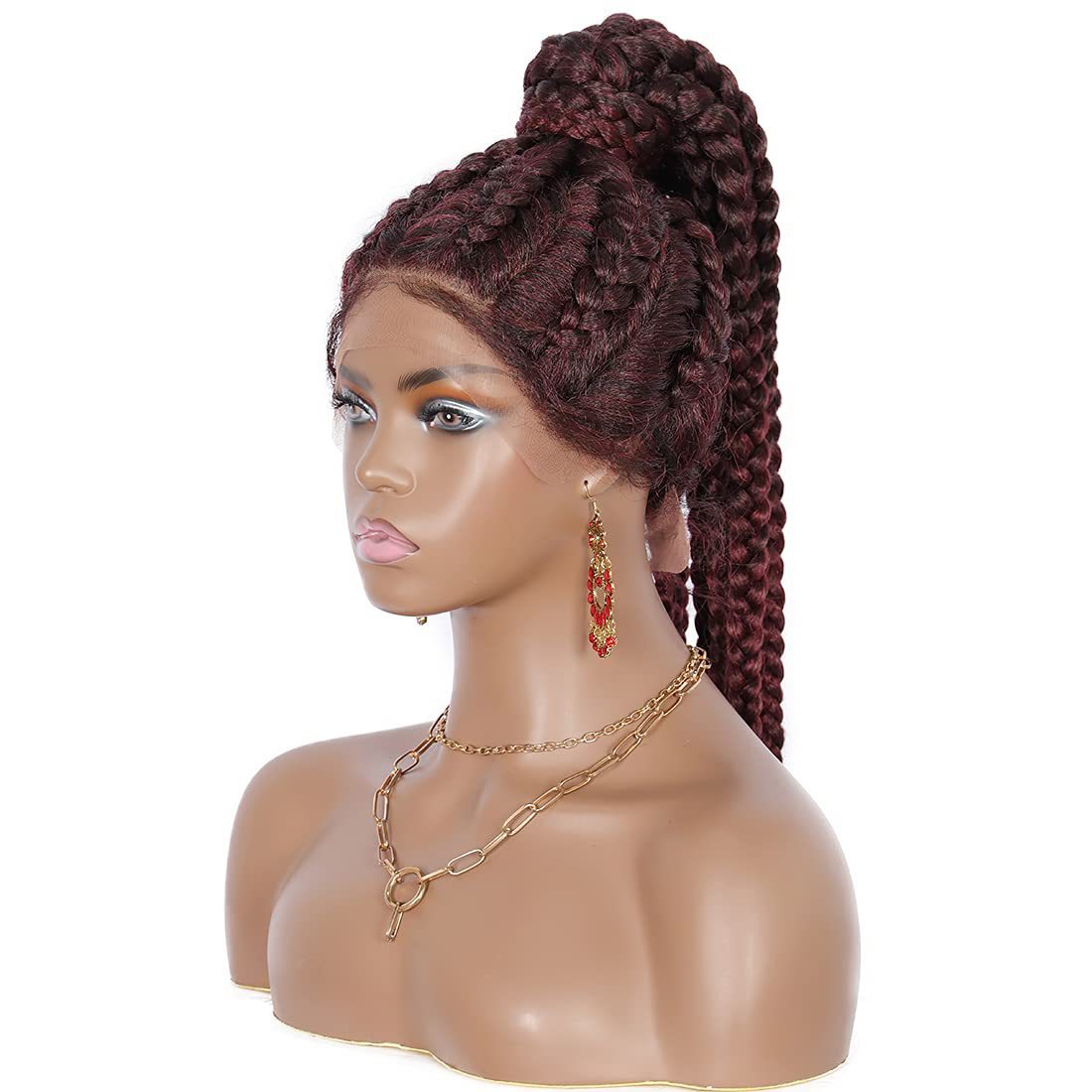 Eight Braids Hand-woven Former Lace Head Cap in black
