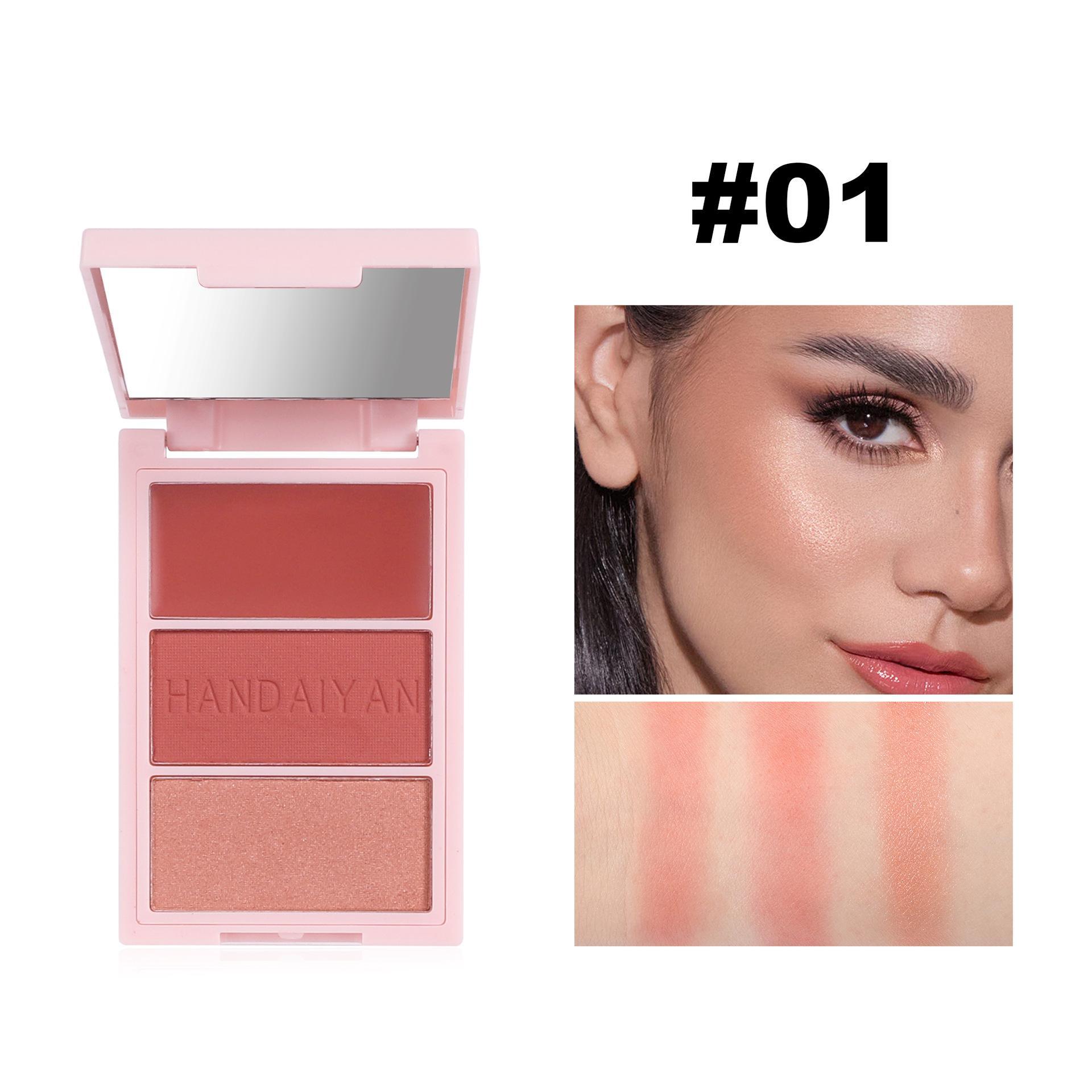 3-in-1 Blush For Your Perfect Glow compact with blush bronzer highlighter